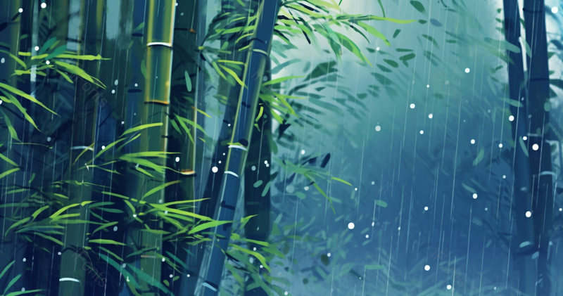 雨水中的竹林,插画/手绘图,插画/手绘图库,插画/手绘图下载,插画/手绘